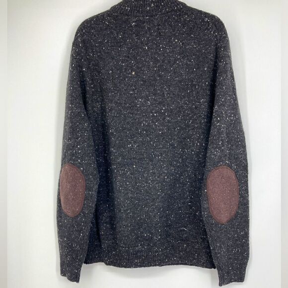 NWT Nordstrom Patch Merino Wool Blend Men's Sweater Size XXL Dark Grey MLNG - Picture 4 of 12